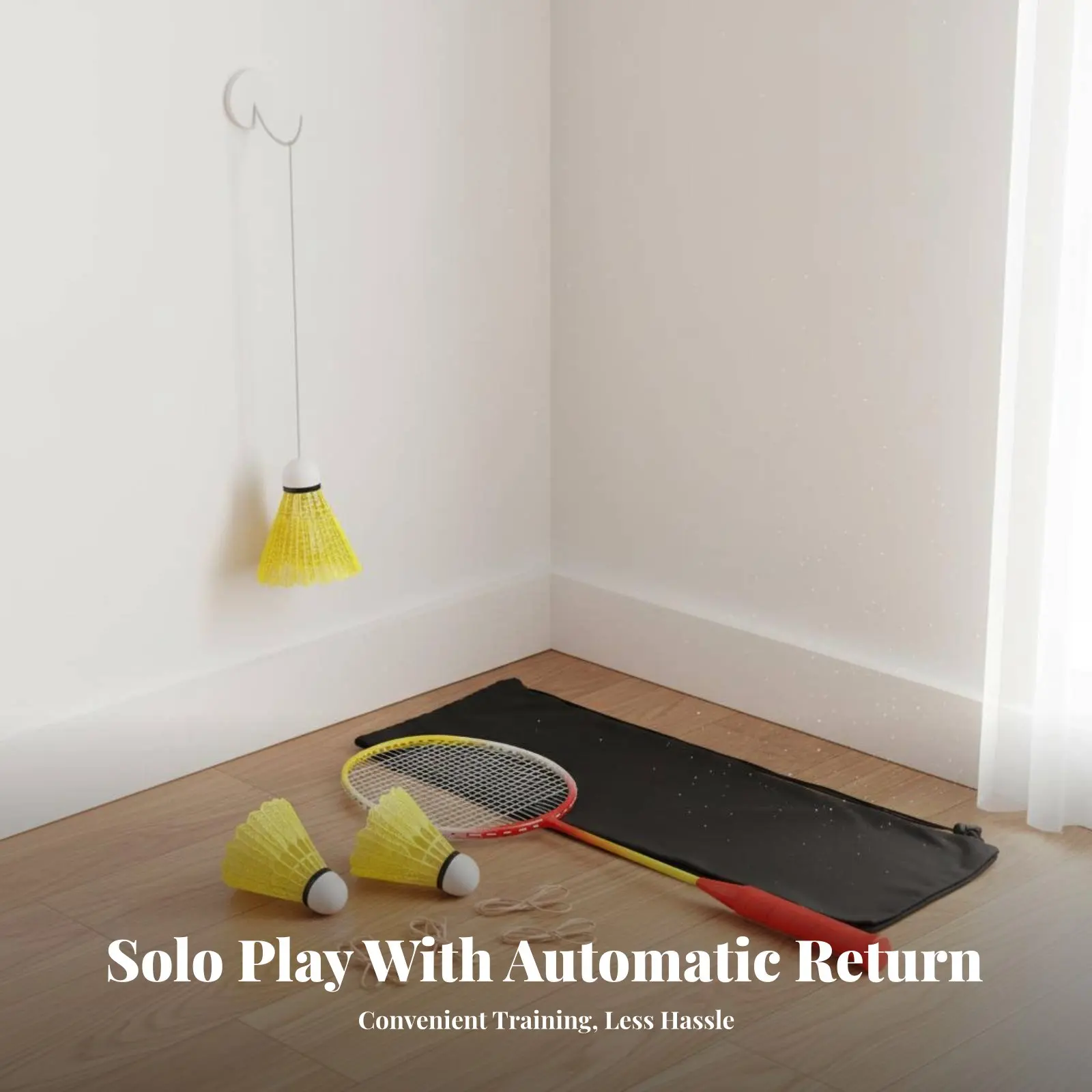 

Badminton Bounce Practice Tool Indoor Outdoor Use Bounce Badminton Practice Set Elastic Rope Shuttlecock Practice Tool