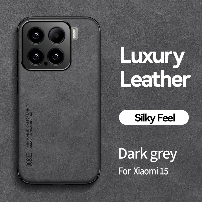 Für Xiaomi 15 14 13 12 Pro Licht Luxus SheePskin Fall Für Mi 14 13 12 T Pro 13 Lite mit Magnetische Saug Telefon Fall