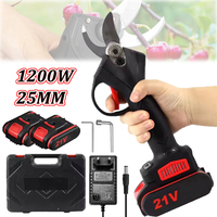 1200W 25MM Cordless Electric borrower borrowing Shears Fruit Tree Bonsai Pruning Branches Cup Power Tool With 2PCS 21V Battery