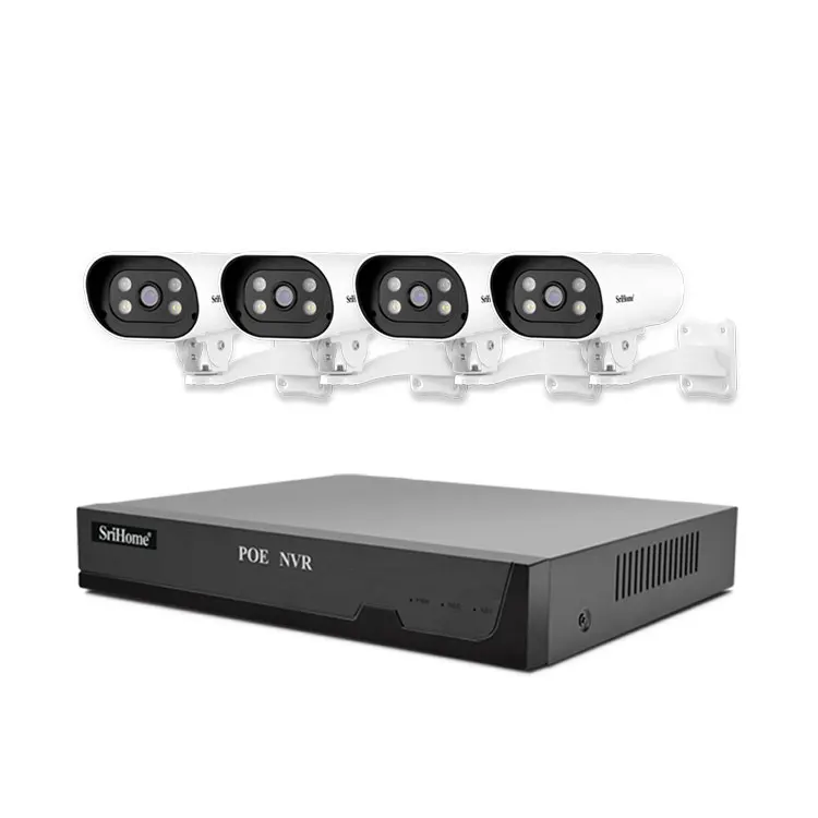 

NVS005+SH037B 4K 8MP 4CH Security Camera System POE NVR Kit Full Color Night Vision Two-Way Audio Network Video Recorder