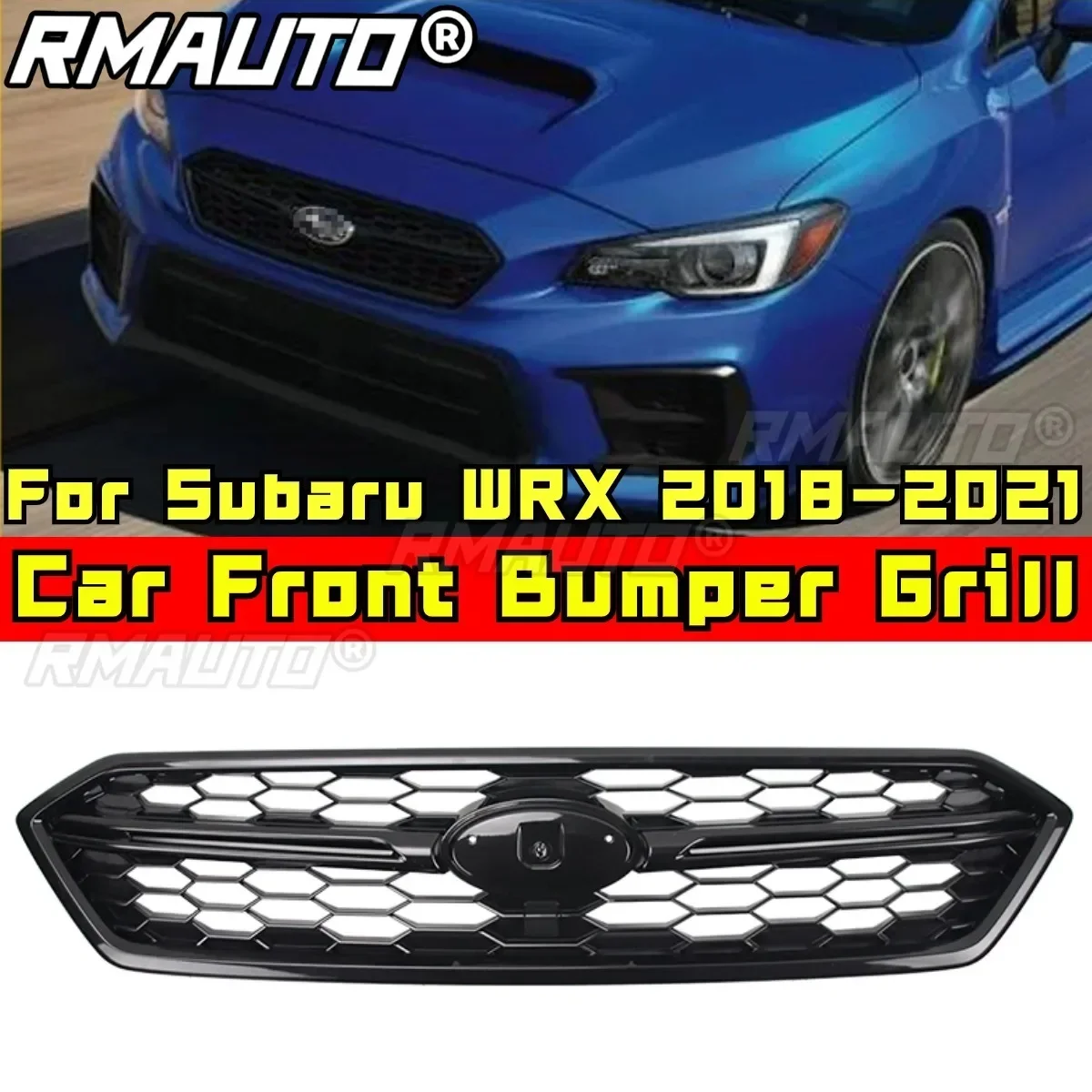 For Subaru WRX 2018-2021 Body Kit Front Bumper Grill Racing Grills Front Grill Car Grills For Subaru WRX 2018-2021 Car Accessori