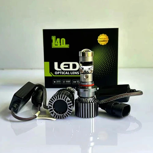 Imagen 1 del producto Bombilla de faro con lente láser LED H7, Mini H4 H11 9005 9006, lente de proyector, faro LED de 120W, 12V, luz de coche, lámpara LED para automóvil H10