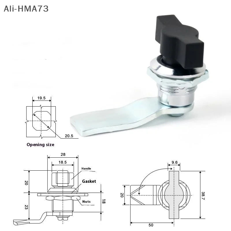 

2025 New 1Pc Aluminum Alloy Industrial Lock Keyless Cabinet Door Cam Lock Cylindrical Tongue Lock Garage Handle Lock Tools