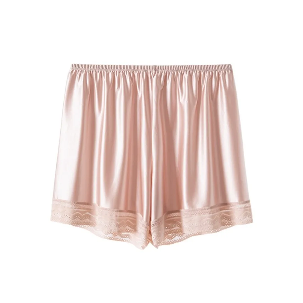 

Simple Ice Silk Lace Safety Pants Loose Anti-Glare Seamless Shorts JK Lolita Mid Waist Summer Short Leggings Ladies