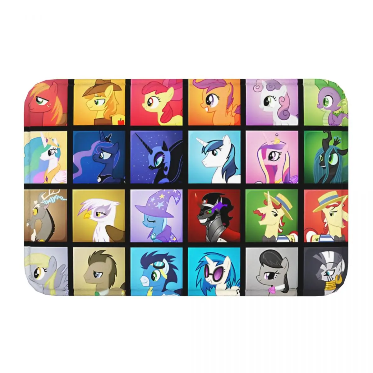 My Little Pony Non-slip Doormat Pony Blocks Sticker Bath Kitchen Mat Prayer Carpet Indoor Pattern Decor