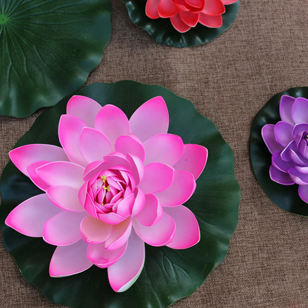 

3pcs EVA Lotus Leaves Floating Plants Fish Tank Decor Green Pond Accessories Artificial Water Ornaments Garden Fountain
