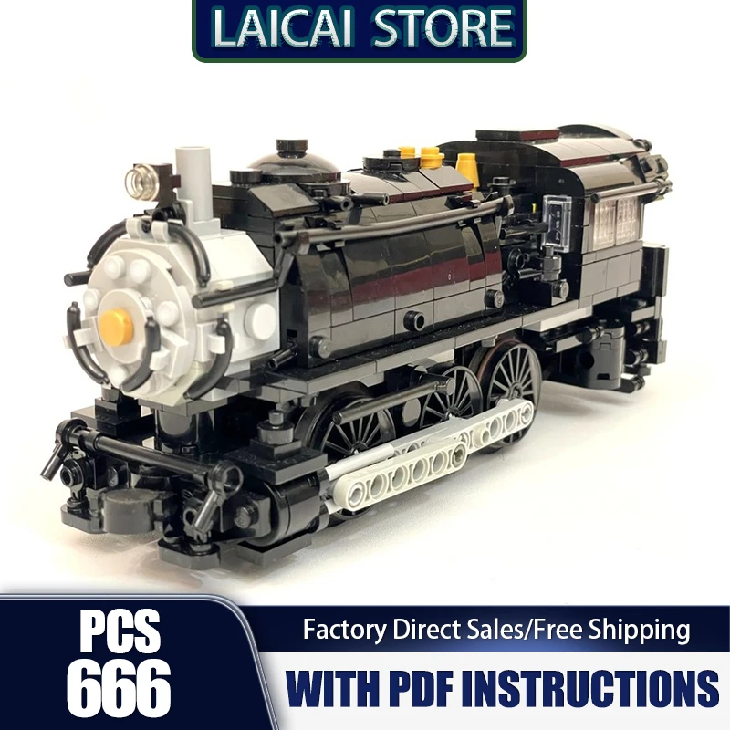 鉄道模型 MOC 組み立てブロック 1:48 PRR B8a 0-6-0 タンクエンジンモデル テクノロジー モジュールブロック おもちゃ DIY セット 組み立て