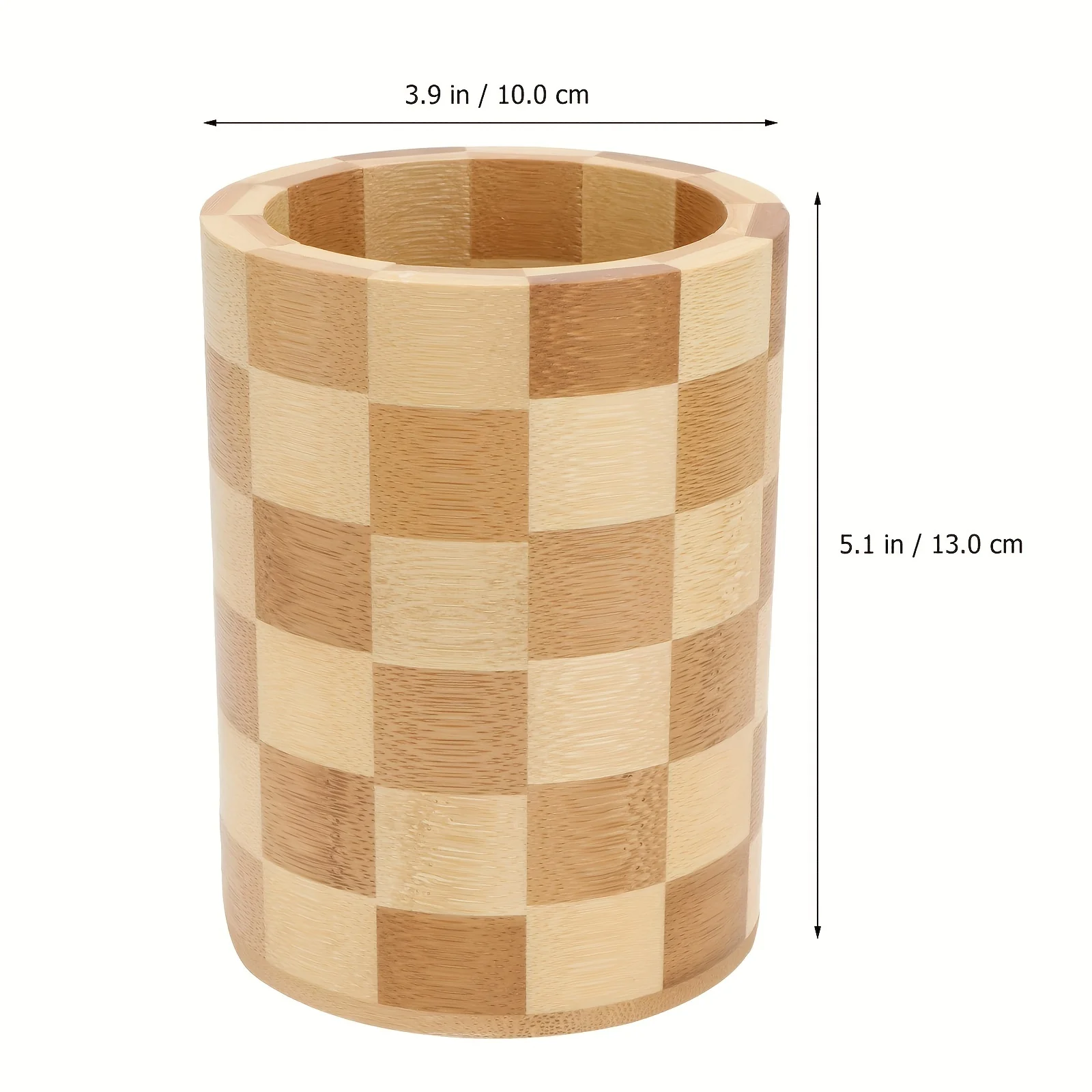 1pc Utensil Holder, Natural Bamboo Wood Kitchen Utensil  Cage, Household Durable And Reusable Cutlery  Rack, Multipurpose Non-sl