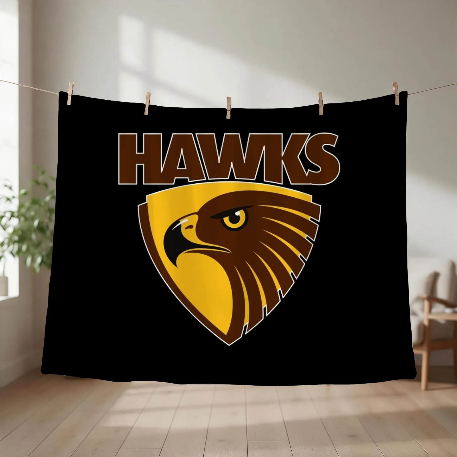 Hawk and Shield Throw Blanket Stuffeds Sofa Quilt Plaid Baby Blankets