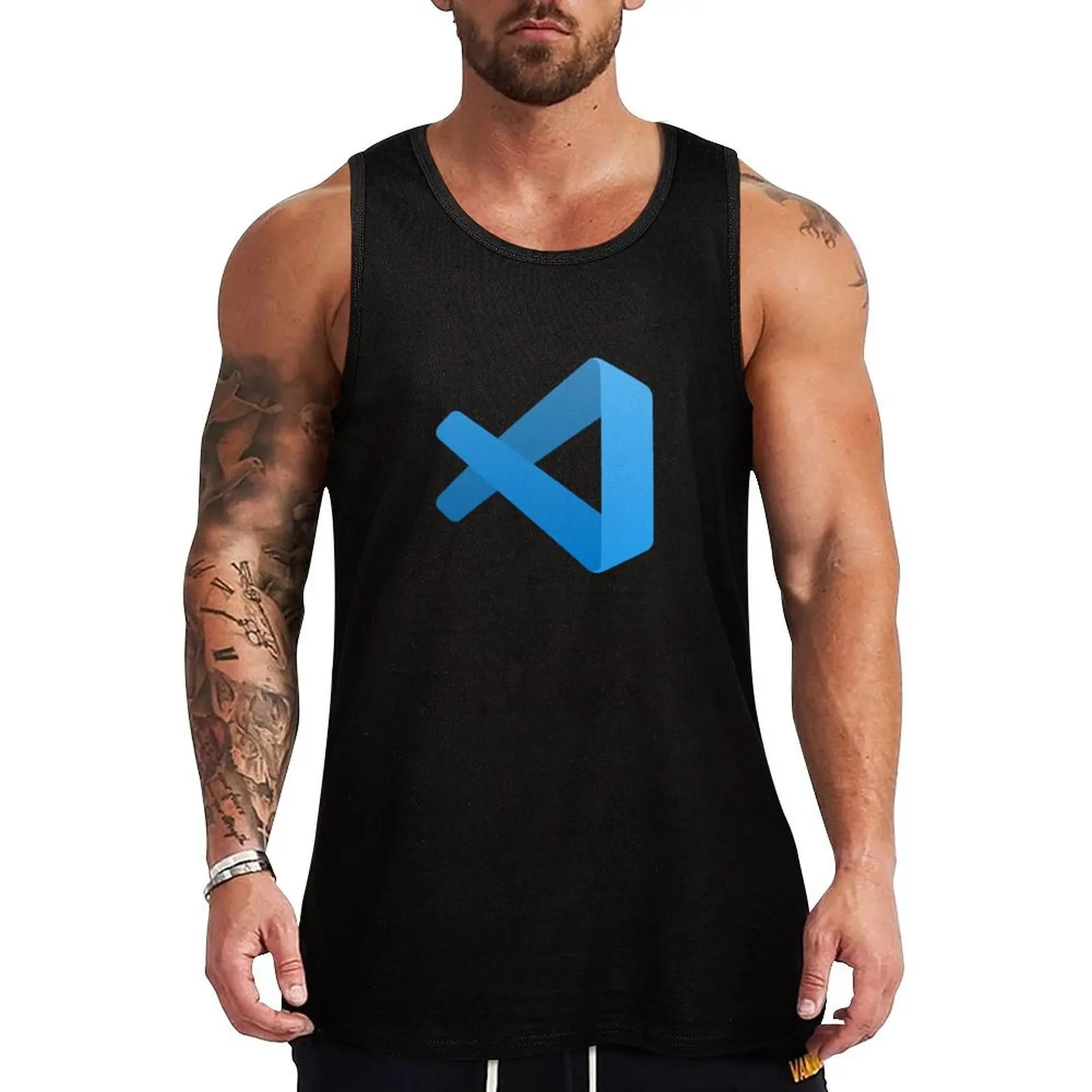 Camiseta sin mangas con estampado retro de Visual Studio Code, camiseta sin mangas con gráfico vintage