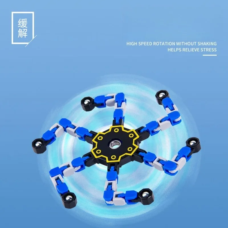 Fidget Spinners déformés, chaîne gyroscopique lumineuse, jouets pour enfants, anti-Stress, jouets de décompression, jouets sensoriels anti-Stress