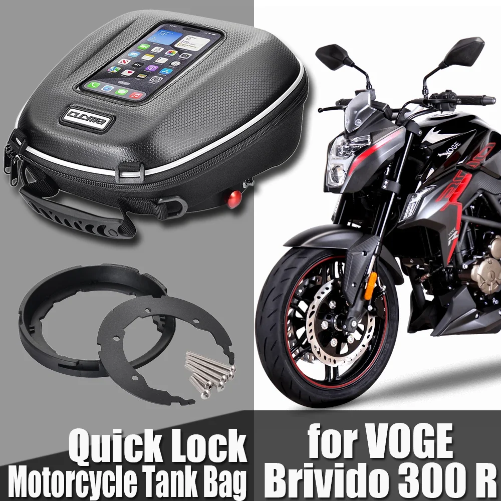 For Voge Brivido 300 R Motorcycle Tank Bag Waterproof Quick Lock Ring Tool Backpack  Flange sacoche motoLuggage for Bikers