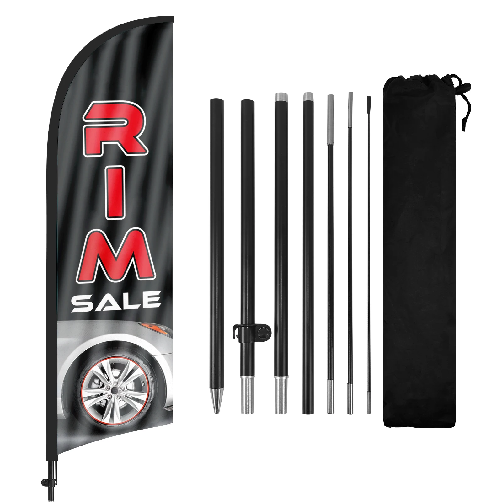 

Рекламные флаги-перья Rim Sale 8 футов, уличные рекламные баннеры с комплектом стоек и креплением к земле, повышающие видимость на деловых мероприятиях