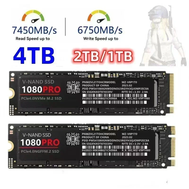 New 1080P Pro Suitable for Laptop SSD with Built-in Solid State Drive M.2 NGFF PCIe4.0, High-Speed and Stable Quality