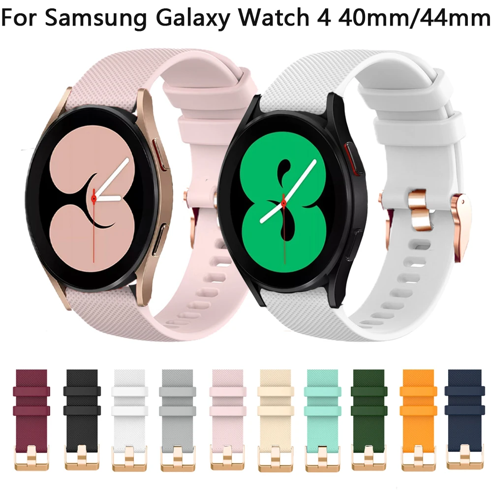 New 20mm Smart Strap For Samsung Galaxy Watch 4 40mm 44mm classic 42mm 46mm Bands Wrist Silicone Smartband Bracelet Replacement