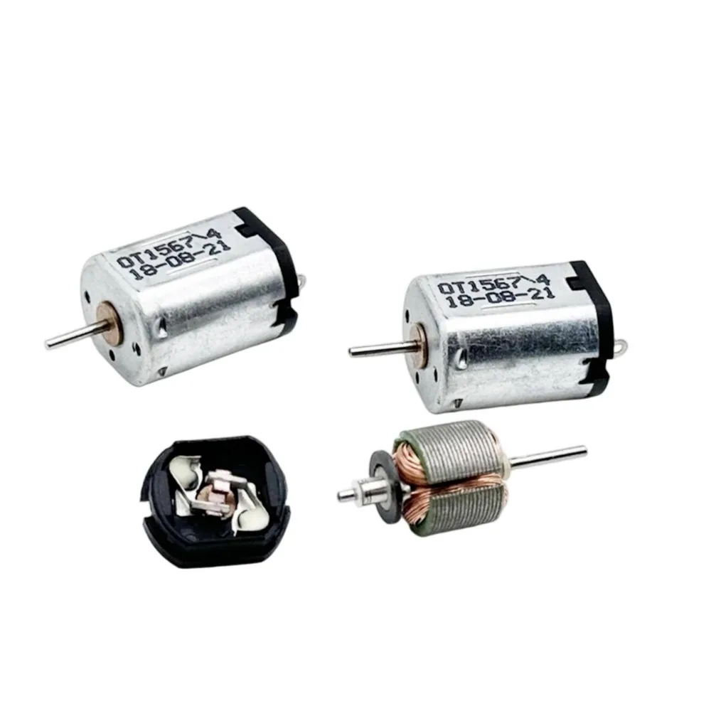 2pcs Flat DC Micro Motors 1.5V-6V Model Toys with High-speed and High Torque Carbon Brush Motors (2 per pack)