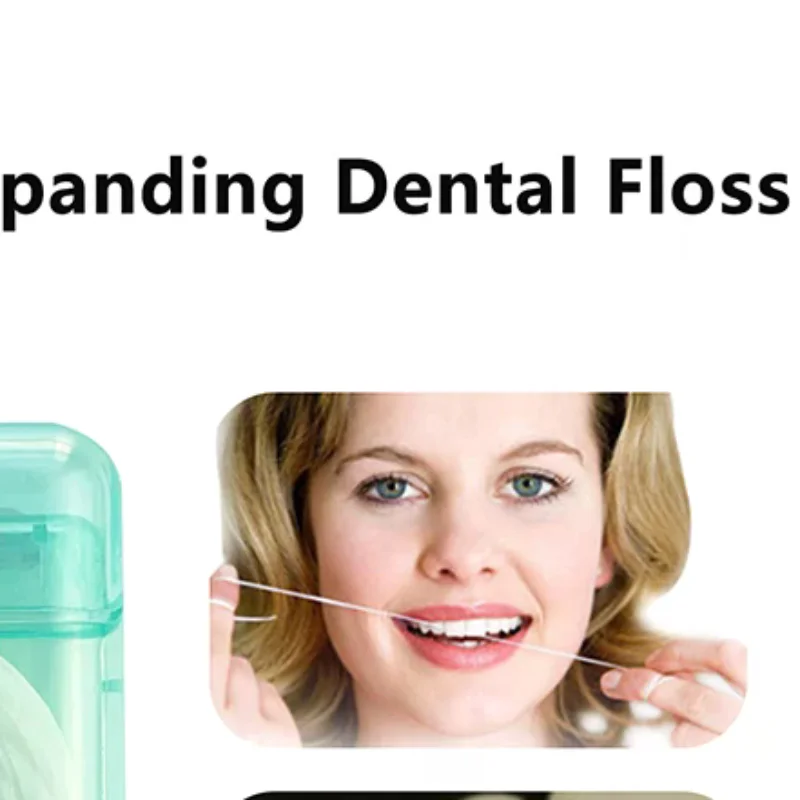 

1Roll Water Expanding Dental Floss Roll 50M Fluffy Floss Cleaning Oral Tools Adult Home Cleaning Interdental Brush