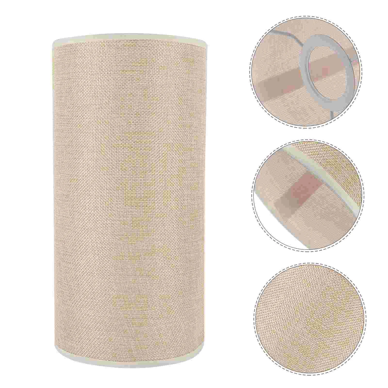 

Cylindrical Linen Lampshade Barrel Shades Wall Light Cloth Accessories for Supply Desk Floor Small Bulbs