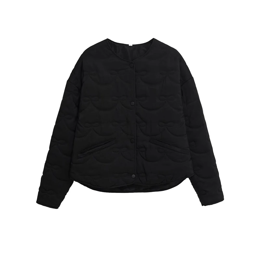 Autumn Winter Cotton Padded Coats Women's Korean Style Solid Color Single Breasted Warm Jackets Casual All-Match Top Outerwears