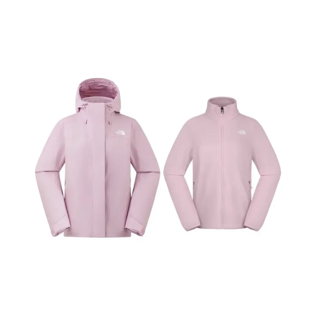 THE NORTH FACE 3‑in‑1 Women Relaxed Fit Full Zip Hooded Warm Waterproof Windproof Hiking Outdoor Jacket Outerwear NF0A8CK3‑0SO