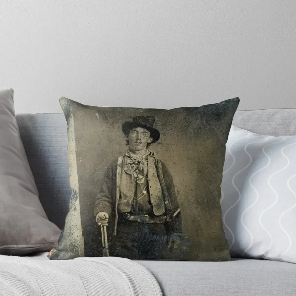 The only surviving authenticated portrait of Billy the Kid (1880) Throw Pillow Sofa Decorative Covers Ornamental Pillow Pillow