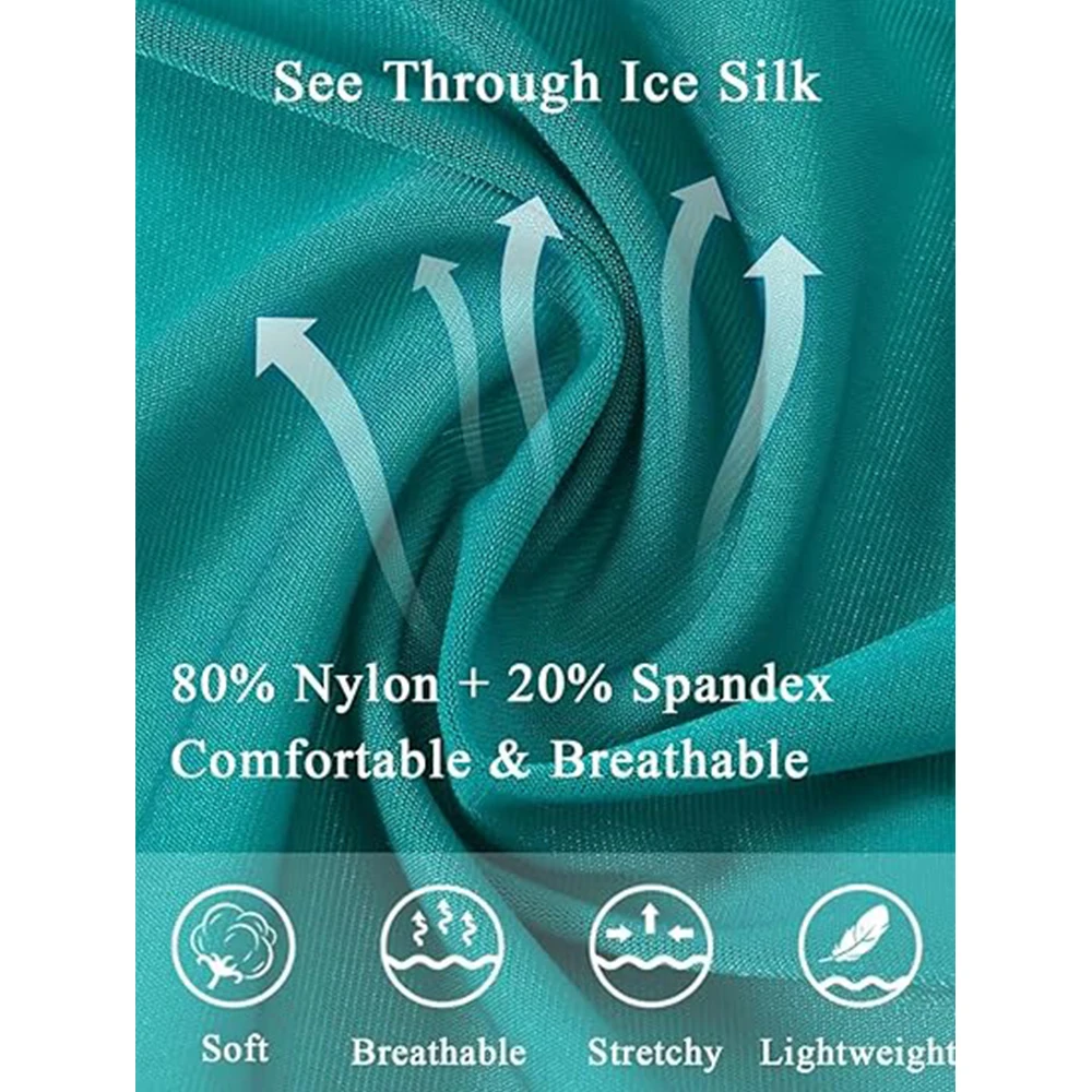 Zonbailon Men's Briefs See Through Dual Pouch Mesh Ultra-Thin Breathable Ice Silk Underwear