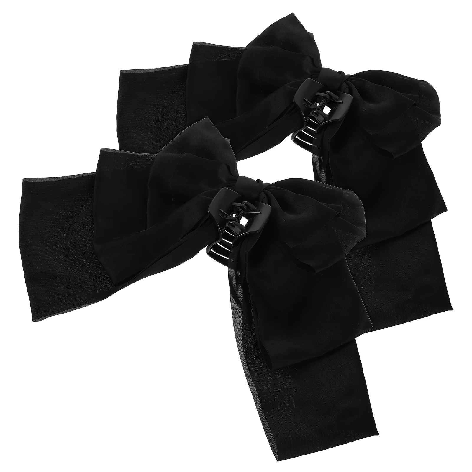 

2Pcs Bow Hairpin Clips Large Bows Ponytail Barrettes Girls Accessories Sturdy Longlasting Secure Grip Elegant Design