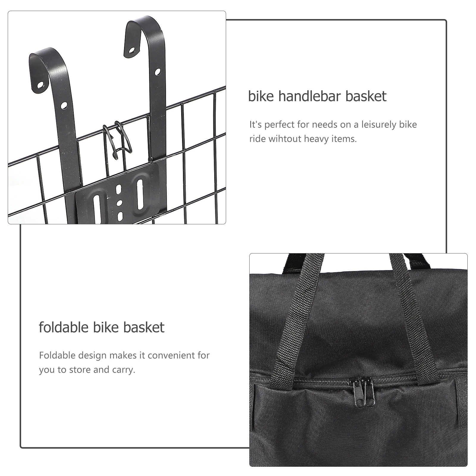 

Bike Basket Bike Accessory Folding Front Bike Basket Hanging Bike Basket Basket for Mountain Bike