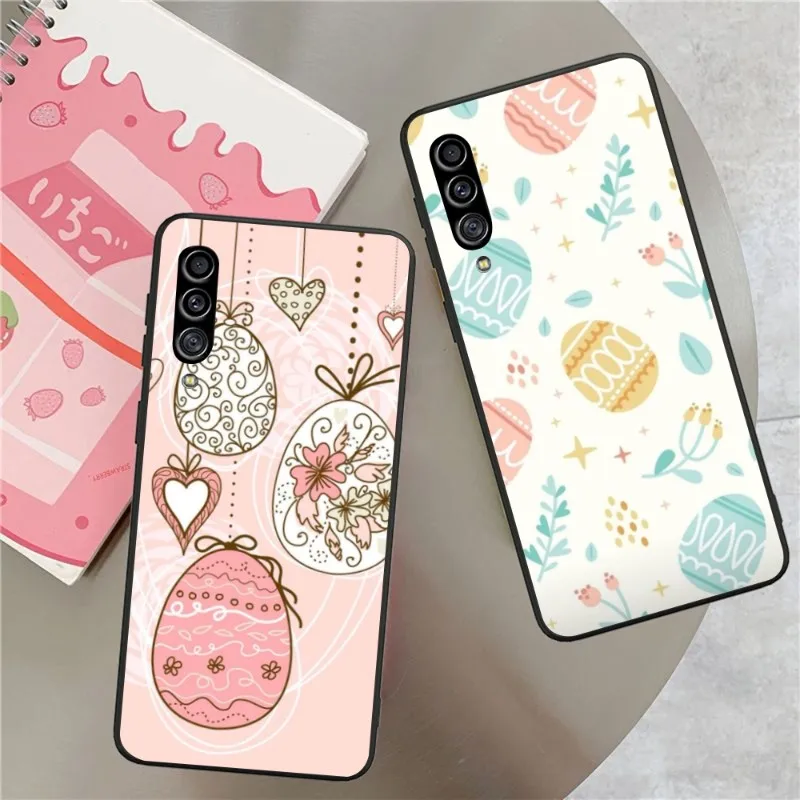 Easter Eggs Cute Phone Case for Samsung Galaxy S23 S22 S21 S10 S9 S8 Plus Ultra Black Soft Cover Funda Shell