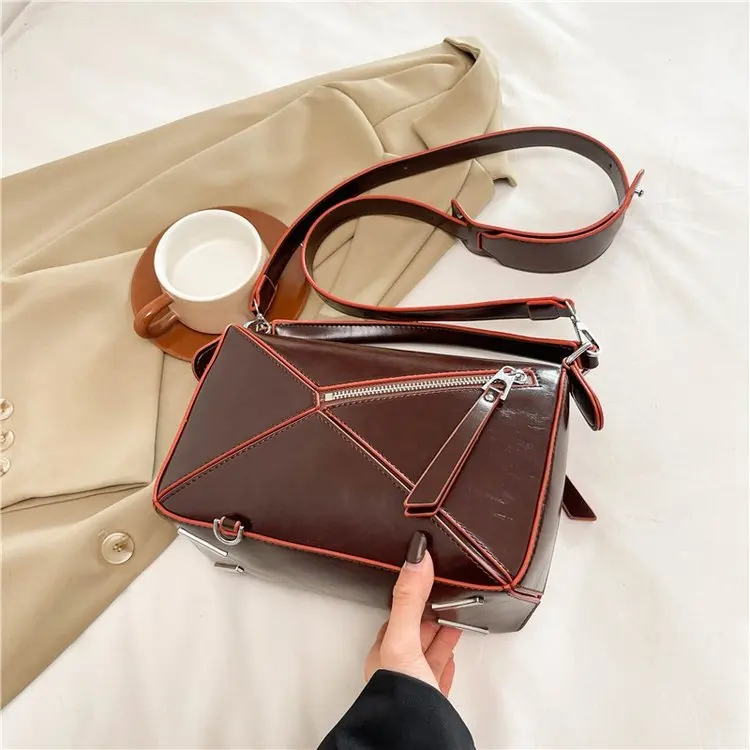 

Новая сумка 2026 года с геометрическим дизайном, классическая универсальная сумка через плечо с верхней ручкой, уникальная роскошная сумочка для повседневных выходов