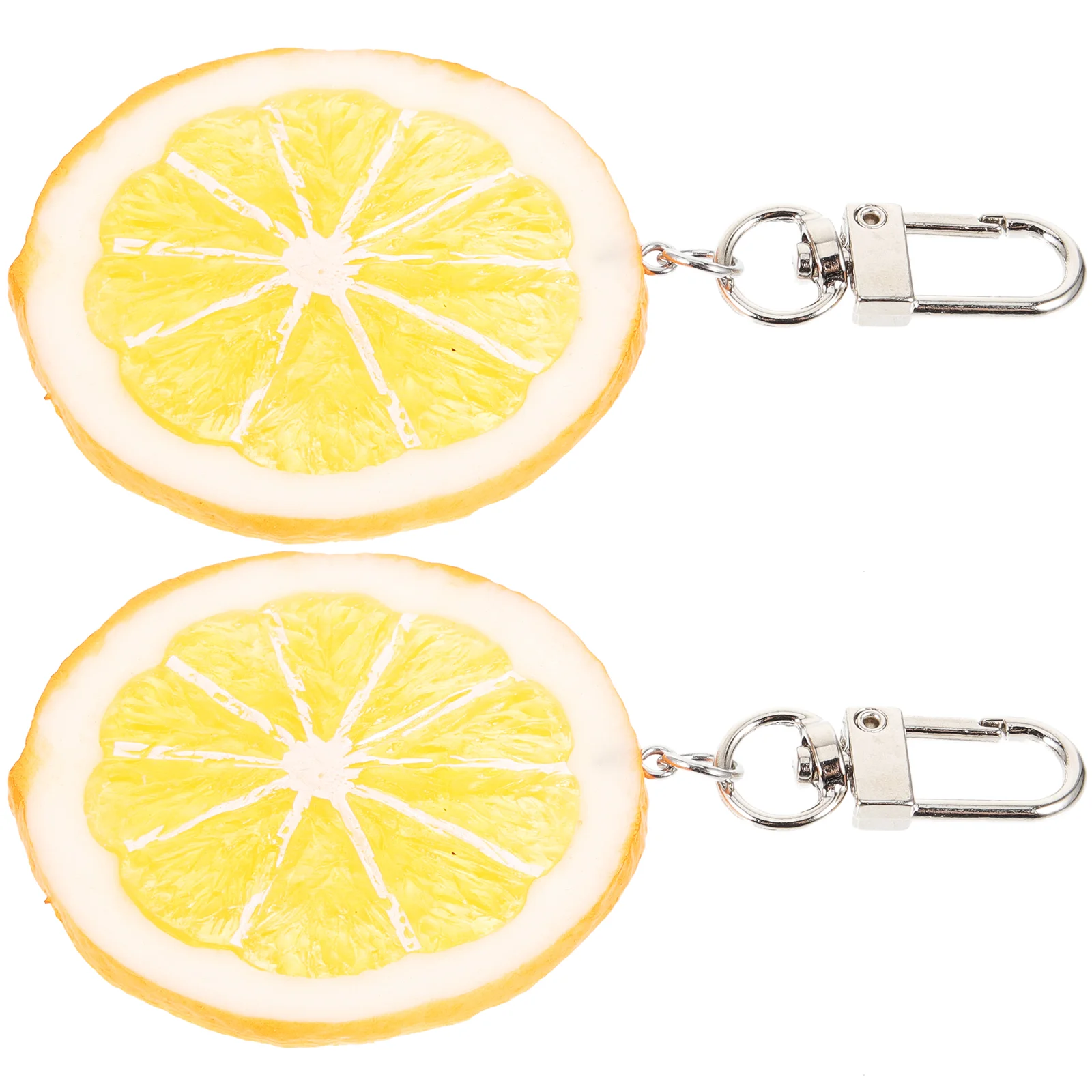 Key Hanging Ornament Lemon Keychain Festive Gift Cell Phone Fruit Charms Decorative