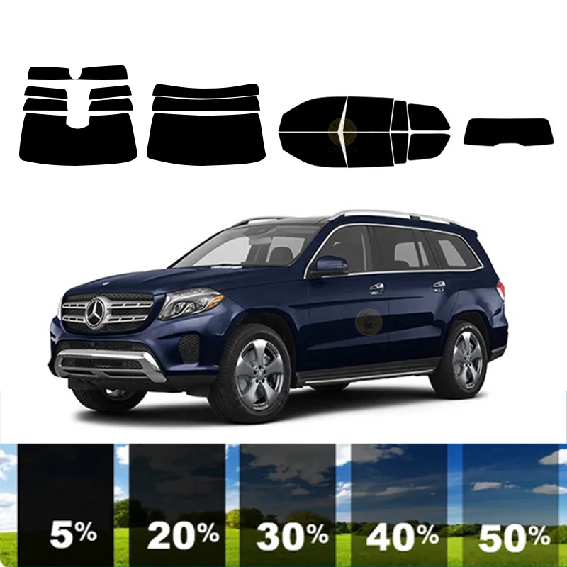 

precut Removable Window Tint Film Car 100% UVR 5%-70%VLT Heat Insulation Carbon ﻿For MERCEDES-BENZ GLS-CLASS 4 DR SUV 2017-2019