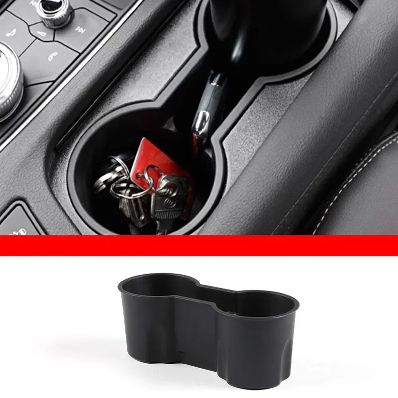 

For Cadillac XT6 TPE Black Car Styling Car Central Control Water Cup Storage Box Sticker Car Interior Protection Accessories