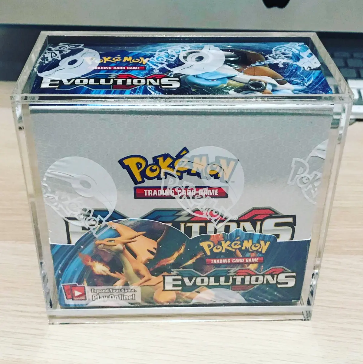 

6mm thickness Clear Booster Box Collector Gifts Transparent Acrylic Game Cards Protector Display Case Magnetic Lid for Pokemon