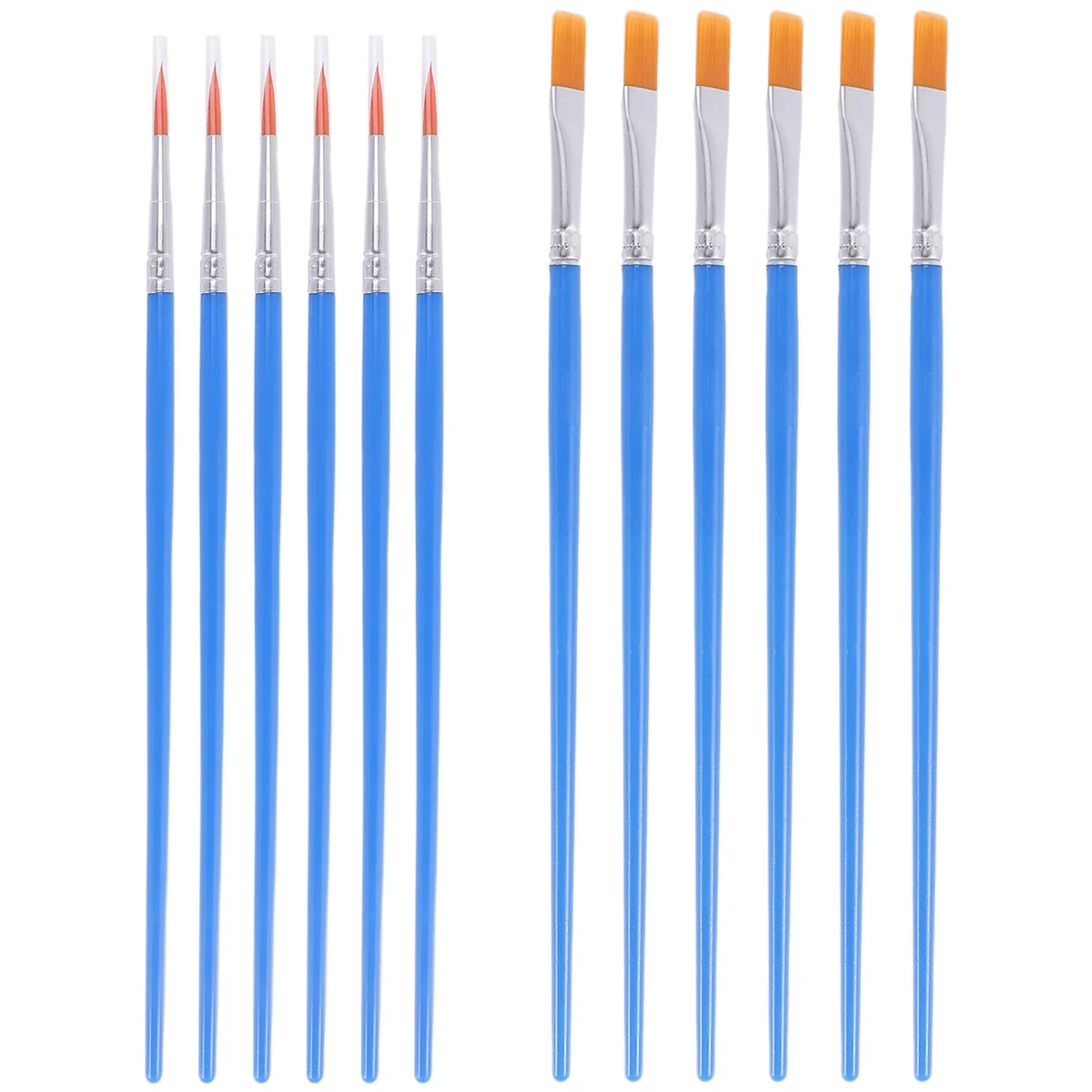 ABQR 100 Pieces Kids Paint Brushes Set for Watercolor Oil Painting Flat +Pointed Brush for Body Face Nail Craft Art