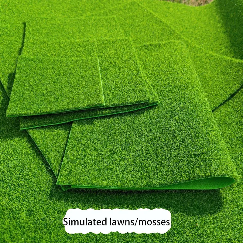 Multi-piece new 2024 garden artificial lawn outdoor roof engineering fence green mat imitation fake turf carpet