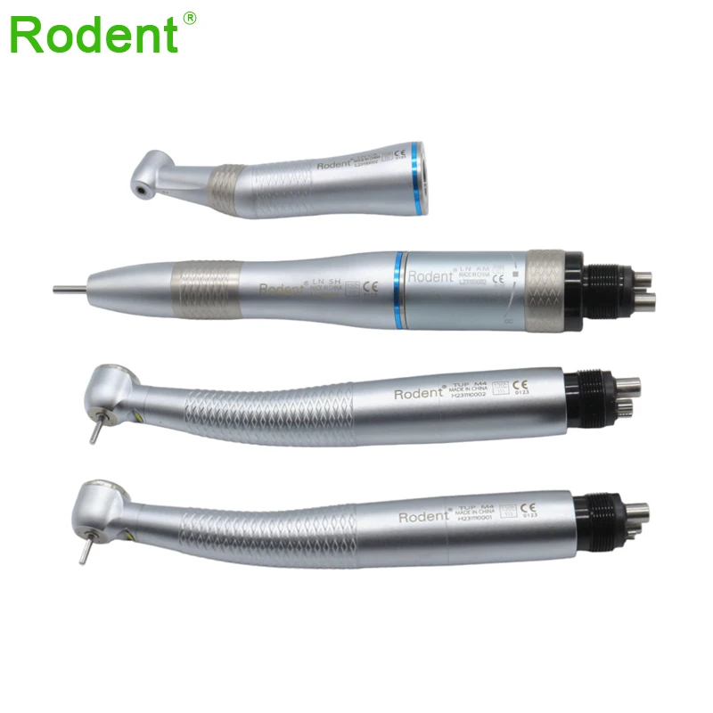 Dental Handpiece Kit 2 LED High Speed Handpieces and 1 Set Inner Water Spray Low Speed Handpiece