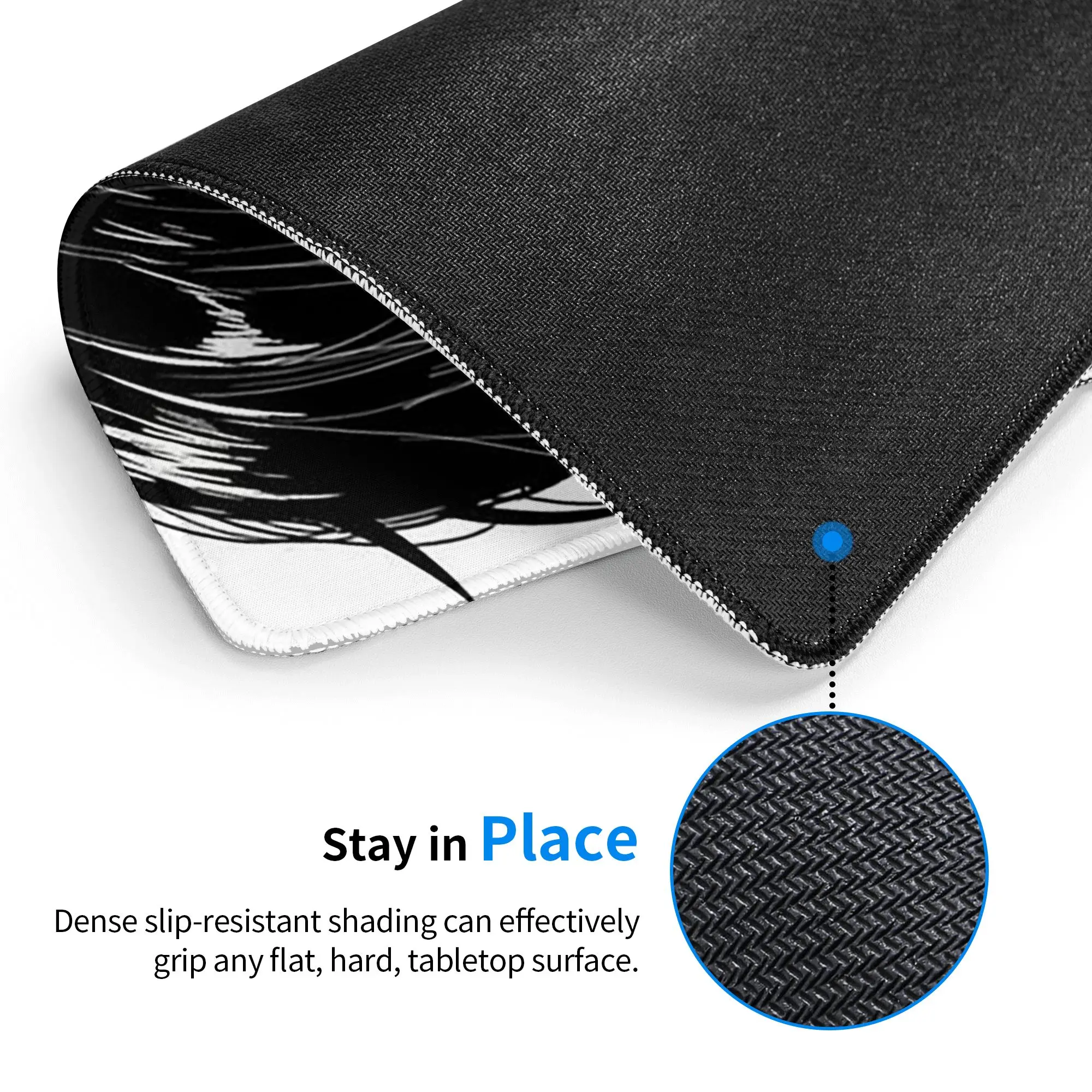 Black White Anime Chainsaw Man Mouse Pad Computer Keyboard Mouse Mat Gamer PC Laptop Desk Mat Office Accessories Table Mats