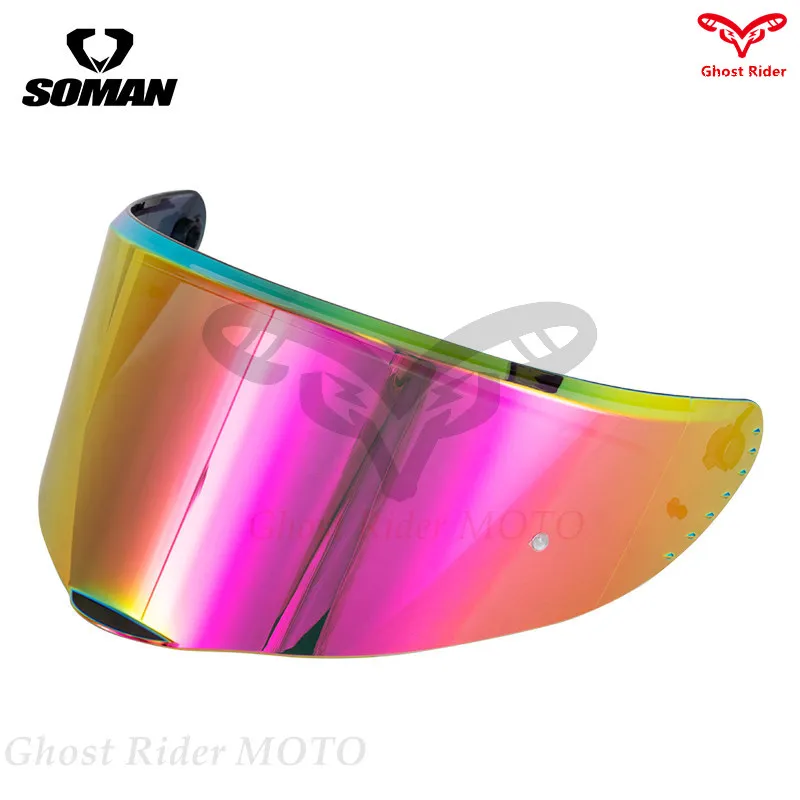 SOMAN motorcycle helmet lens SM973 locomotive full helmet original genuine windshield multi-color optional Helmet visor