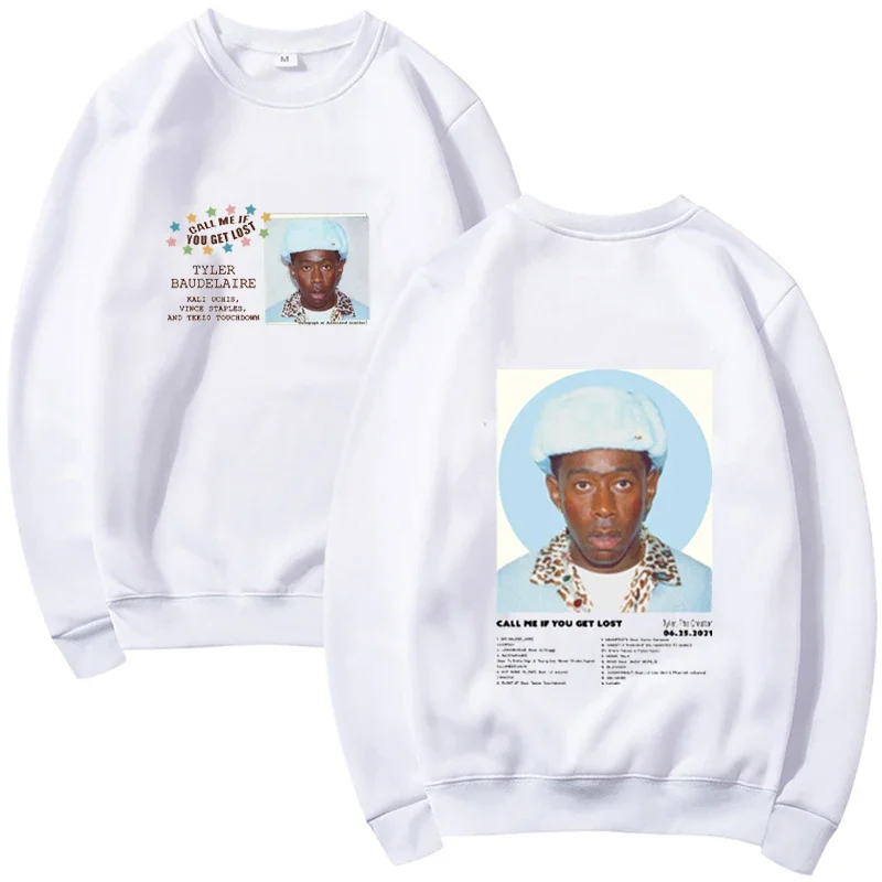 Tyler The Creator Crew Neck Sweatshirt Call Me If You're Lost Travel Print Men's Women's Hoodie Trendy Street Hip Hop Sweatshirt