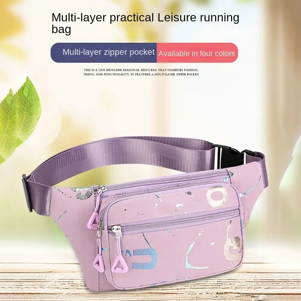 Oxford Cloth Multi-layer Crossbody Bag Waterproof Large Capacity Women's Fanny Pack Casual Square Single Shoulder Bag Gift