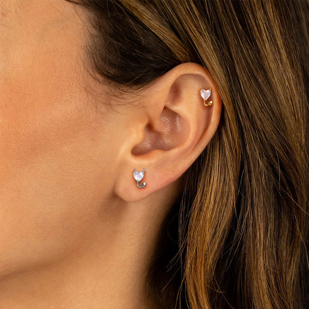 ASTM F136 Titan Muschel-Ohrstecker 16G CZ Flacher Rücken Labret Lippenstecker Helix Knorpel Tragus Ohrläppchen Ohrpiercing Schmuck – Detail 20