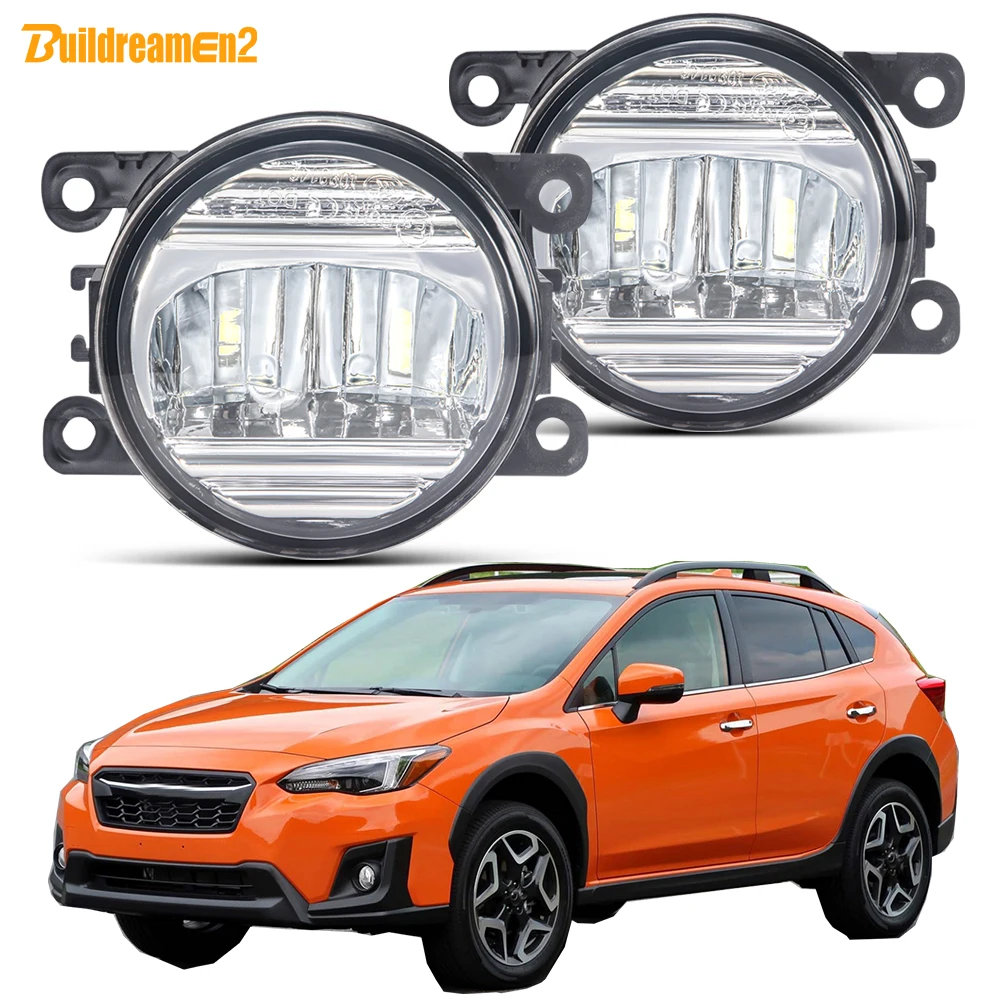 2 X 30W 3000LM Car LED Fog Light Assembly Fog Driving Lamp DRL For Subaru XV Crosstrek 2017 2018 2019 2020 2021 2022 2023