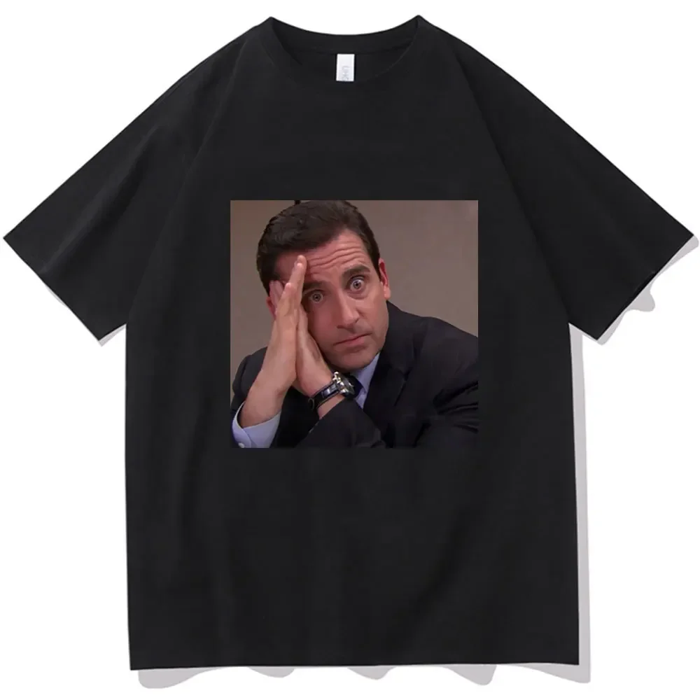 Funny Michael Scott Print T Shirt Tv Series The Office Dwight Schrute Jim Halpert T-shirts Men Women Cotton Oversized T Shirts