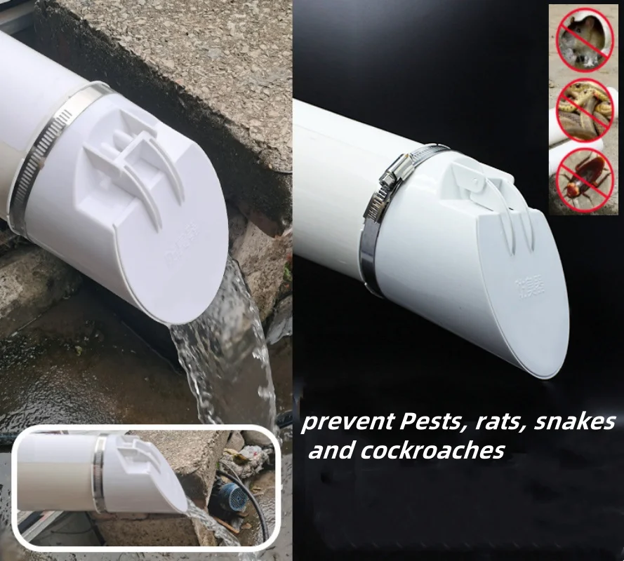 

50-160mm Drainage Pipe Floor Drains Multifunctional White Strainer Plug PVC Anti Odor Rain Pipe Cap Water Pipe Sewer Hair Filter