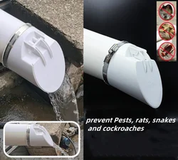 50-160mm Drainage Pipe Floor Drains Multifunctional White Strainer Plug PVC Anti Odor Rain Pipe Cap Water Pipe Sewer Hair Filter