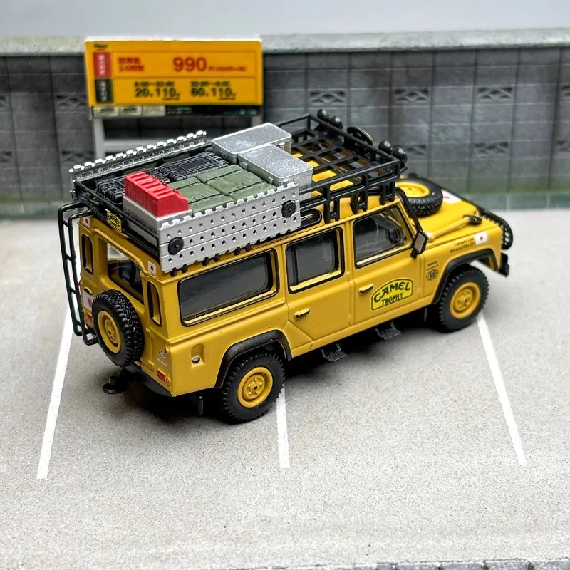 MINIGT Scale 1/64 Land Rover Defender 110 1989 Camel Trophy Amazon Team Japan Alloy Toy Motor Vehicle Diecast Metal Model Gifts