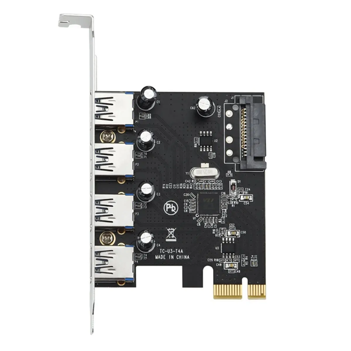 Digital Essentials 4 Port USB 3.0 PCI-E Expansion Card PCI Express PCIe USB 3.0 HUB Adapter 4-Port USB 3.0 Controller USB 3 0 PC