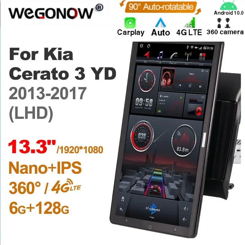 

TS10 Android10.0 Ownice Car Radio Auto for Kia Cerato 3 YD 2013-2017 with 13.3'' No DVD support USB Quick Charge Nano 1920*1080