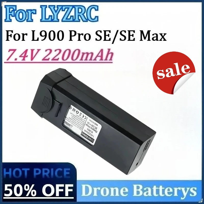 

Upgraded 7.4V 2200mAh High Quality Rechargeable Battery for LYZRC L900 Pro SE / L900 Pro SE Max Drone Spare Accessories Part